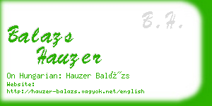 balazs hauzer business card